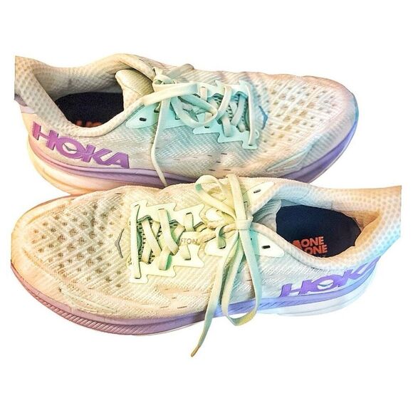 Hoka One Clifton Blue Lace Up Athletic Shoes Size 9 - Picture 5 of 5